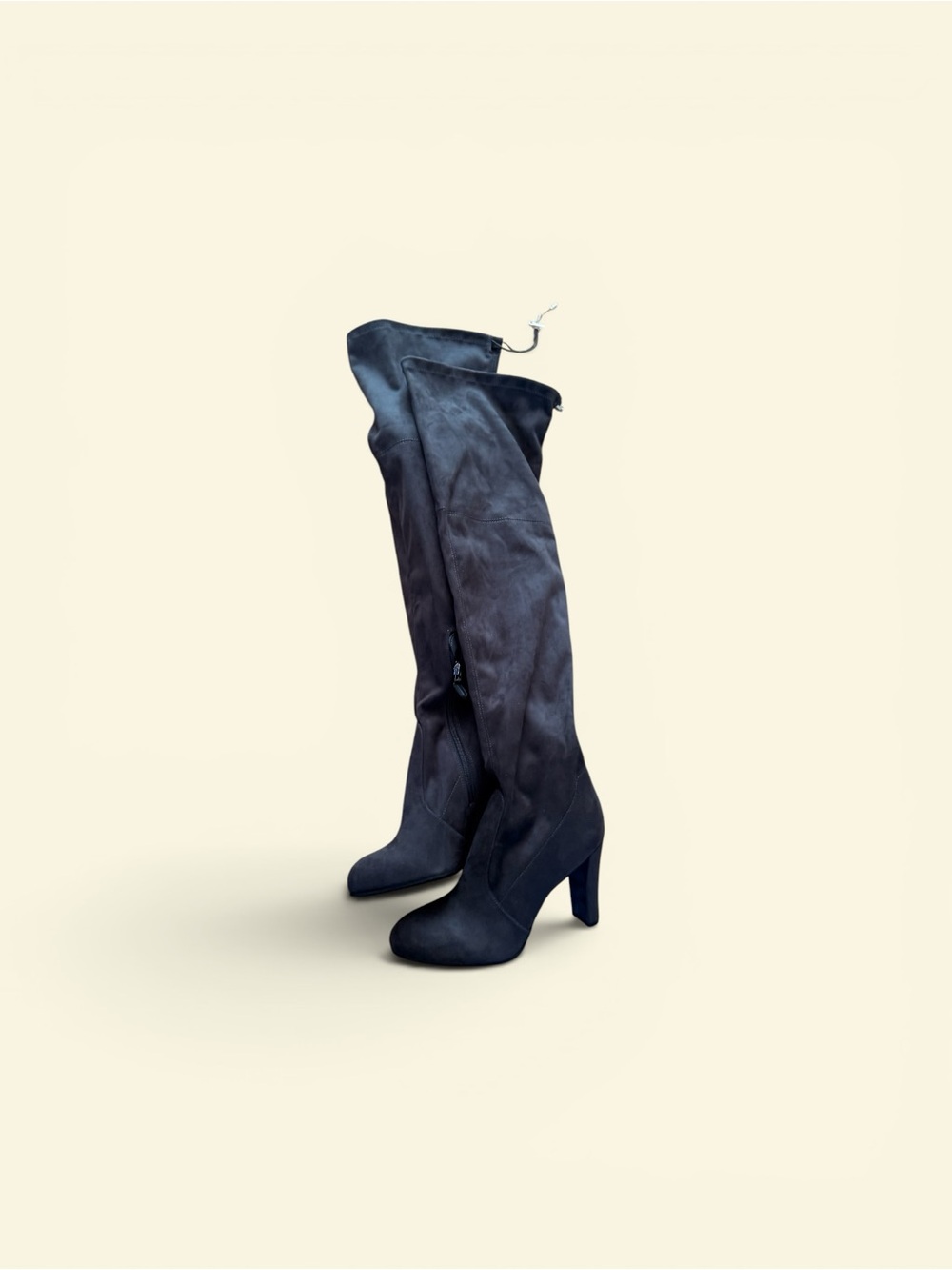 Sam Edelman Black Over-the-Knee Suede Heeled Boots